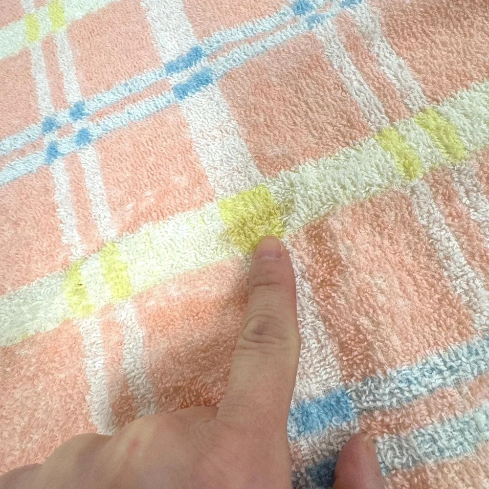 Vintage Haynes plaid towel set
